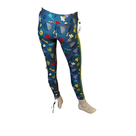 Disney 25th ANNIVERSARY FOOD &‎ WINE CELEBRATION LEGGING SIZE SMALL - Picture 4 of 12